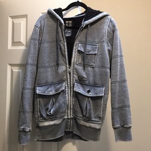 Men’s billabong Sz S Sherpa lined zip up hoodie